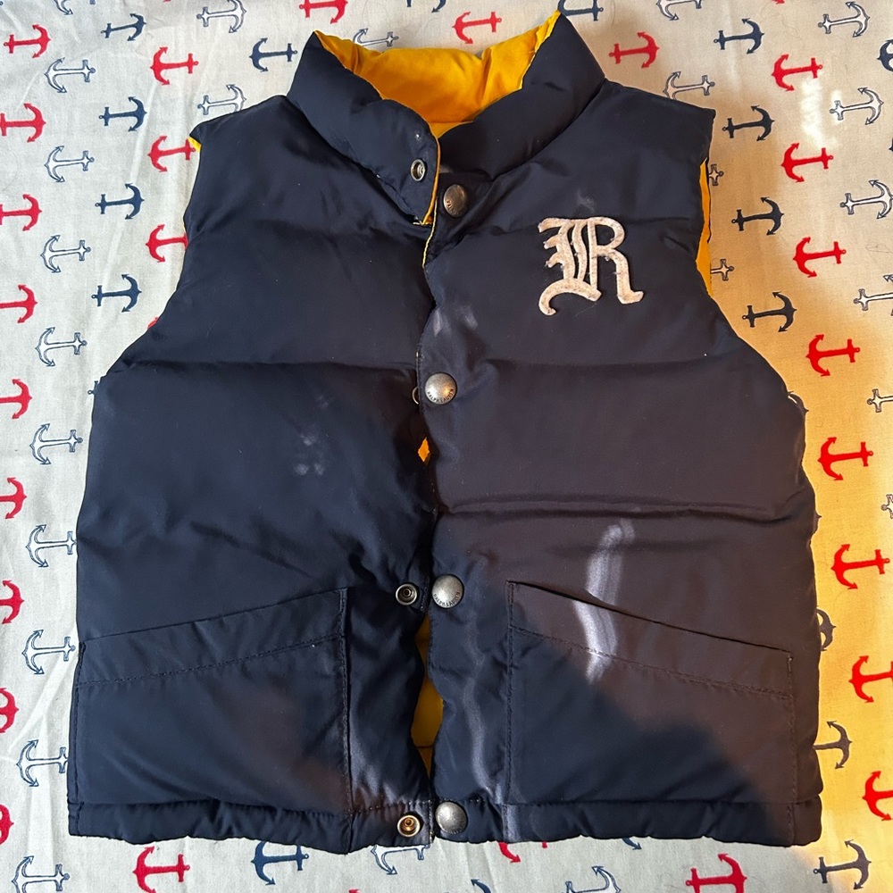 Polo, Ralph Lauren boys reversible, puffer vest, good condition size 2T
